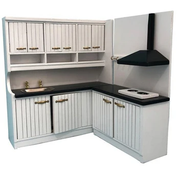 

Miniature Luxury White Wooden Cabinet Refrigerator Fridge Furniture for 1/12 Dolls House Kitchen Dinning Room Decoration