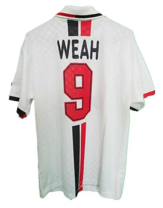 1996 97 Baggio Weah Boban Ретро рубашка 96 Maldini Di Canio SAVICEVIC BARESI винтажная Классическая | Мужская