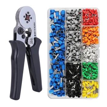 

Yalku Hand Tool Set General Electrician Repair Hand Tool Kit Crimping Pliers 0.25-10mm2 Terminals 800/1200/1800pcs Hand Tool Set