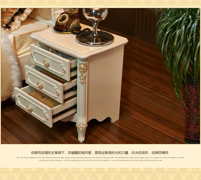 Мебель Ночной стенд деревянный прикроватный столик боковой стол шкафчик для хранения в спальню