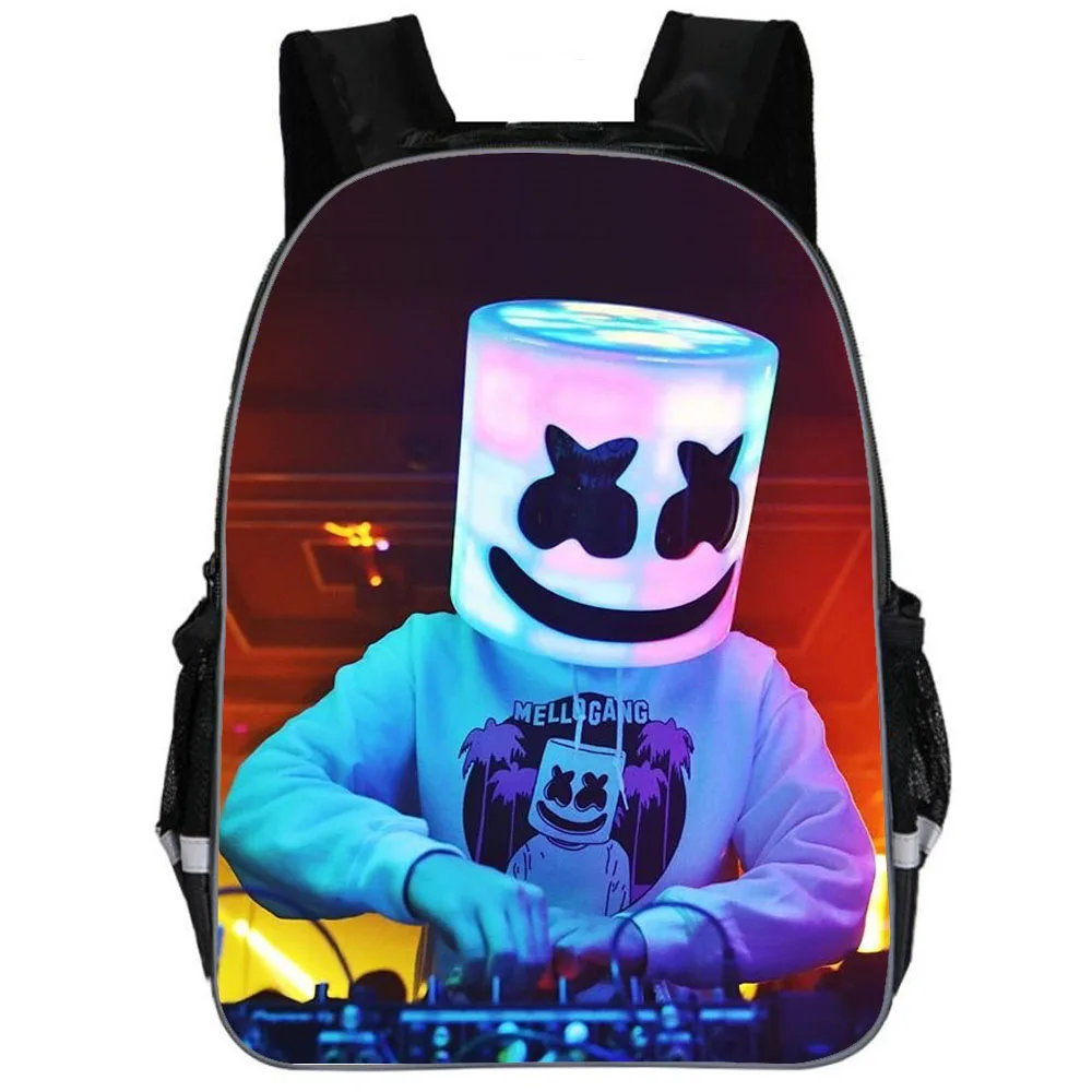 Школьный рюкзак для детей Marshmello сумка Молодежный большой школьный рюкзак для мальчиков/девочек Детский Рюкзак Bookbag - Цвет: school bag 1 pcs