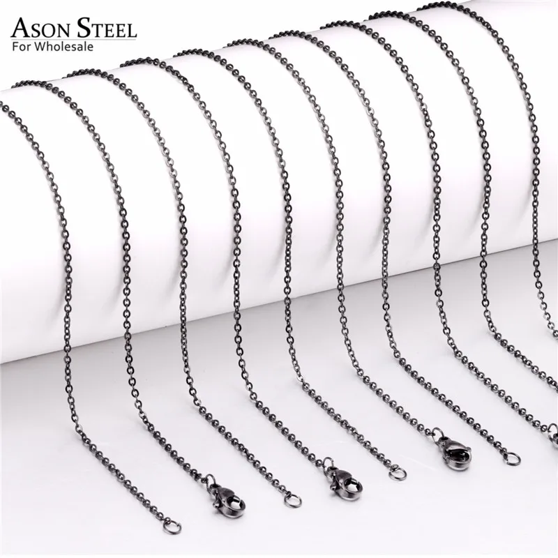 ASONSTEEL, 10 шт./партия, женское и мужское ожерелье, цепочка для изготовления ювелирных изделий, длинная розовая золотая, серебряная цепочка, ожерелье s без кулона