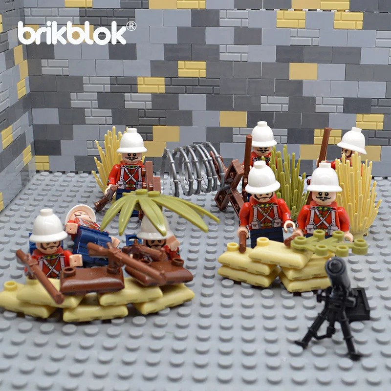 

New Sets of Anglo Zulu War Battlefields 1841 Soliders Military Bricks WW1 WW2 Building Blocks Toys for Children Kids