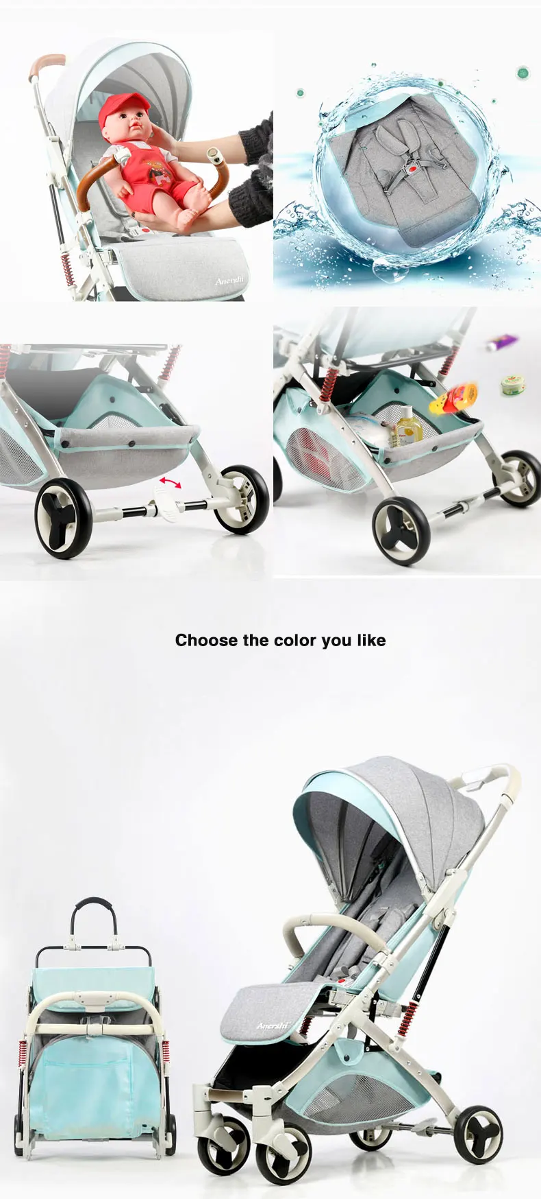 Light baby stroller delivery free ultra light newborn carriage folding can sit or lie suitable 4 seasons high demand