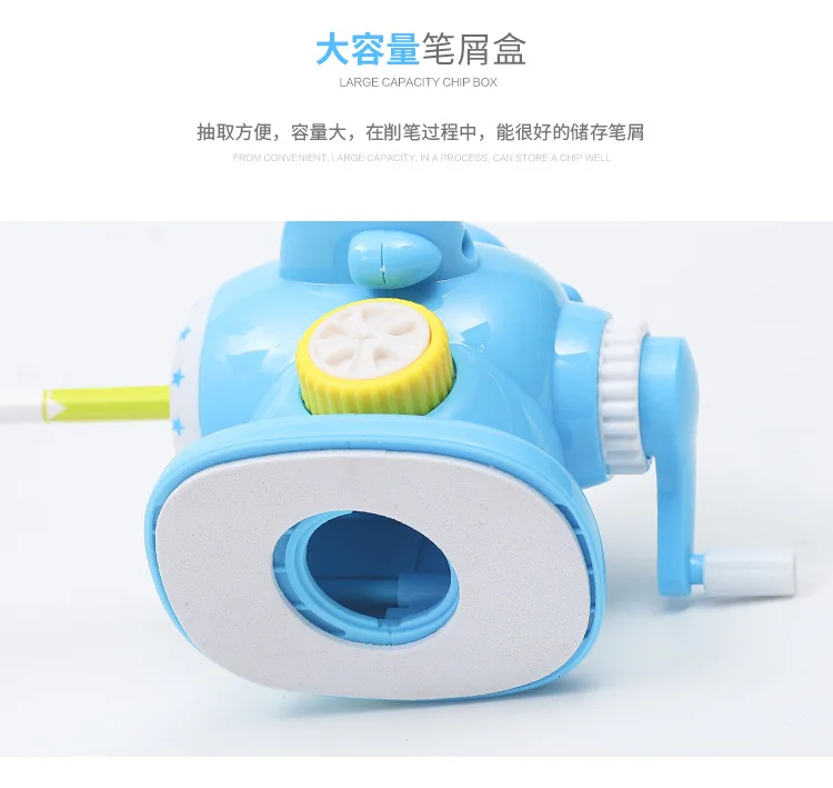Children Pencil Sharpener Plastic Cartoon Creative Customizable Modeling Single Bore Hand-cranking Airplane Animal Hob Logo Penc
