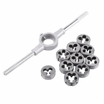 

11PCS Wire Tapping Die Wrench Set Hardware Tools Straight Tapping Manual Kit Screw Faucet Wrench Kit Accessories