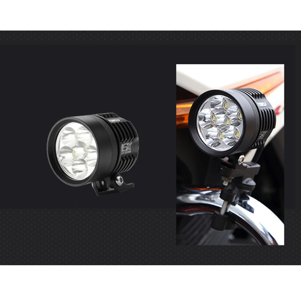 1 Pcs Brightness 60W 7000K LED Motorcycle Boat Spot Driving Headlight Fog Light 6 Chip For Car UTV Scooter Etc |