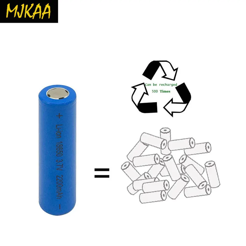 MJKAA 18650 3 7 V 2200 mAH перезаряжаемая литий ионная батарея + 1 шт одиночное зарядное