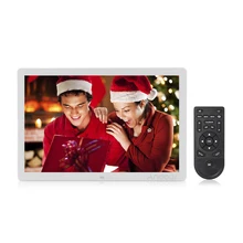 СВЕТОДИОДНЫЙ цифровой фоторамка с высоким разрешением 1440*900 свиток 1080P Surport будильник MP3 MP4 с пультом дистанционного управления