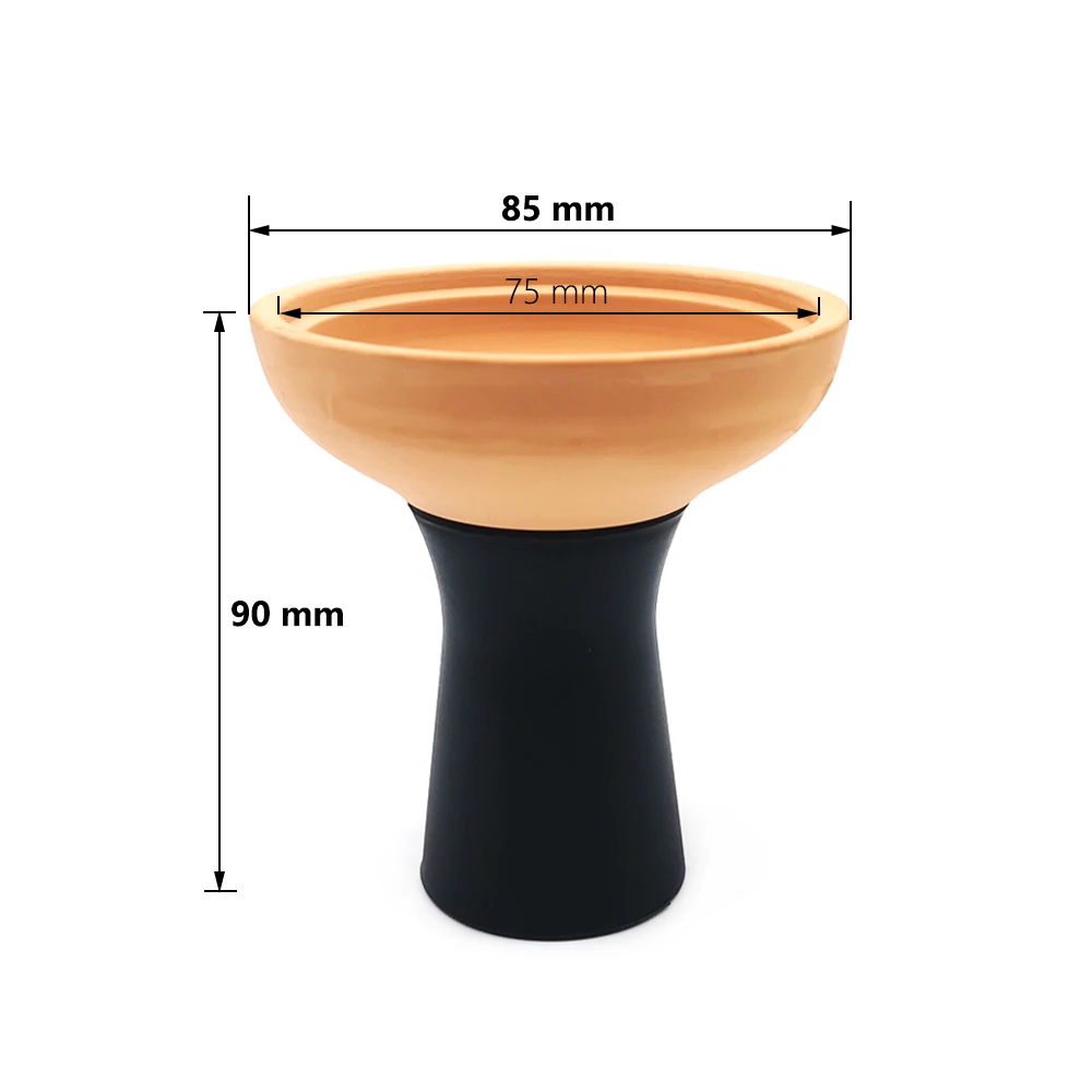 LOMINT 1 Hole Large Clay Hookah Bowl Shisha Tobacco Bowls With Silicone Narguile Accessories LM-282