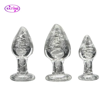 20-35mm Luminous Butt Plug Glass Anal Beads For Women Dildos Female Masturbator Sex Toys Adult Men Couple Games Erotic Products 5