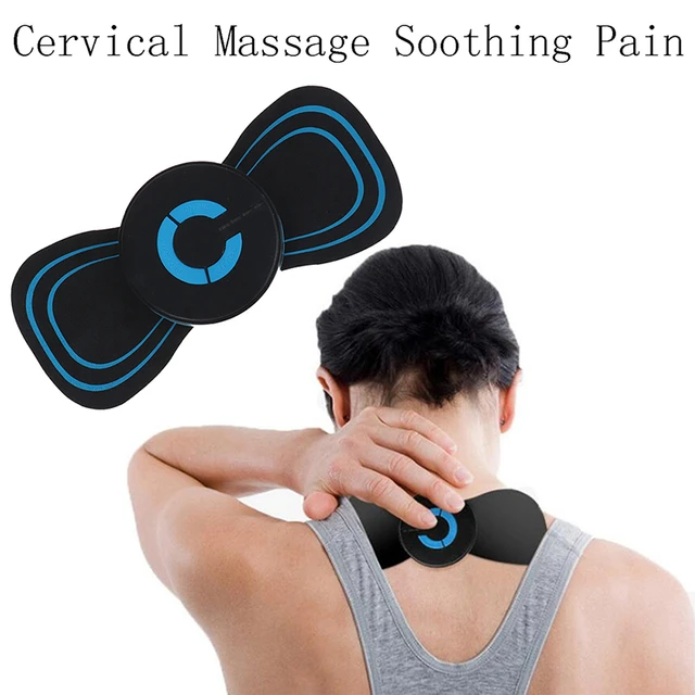 Portable EMS Mini Electric Neck Back Massager Cervical Massage Patch  Stimulator