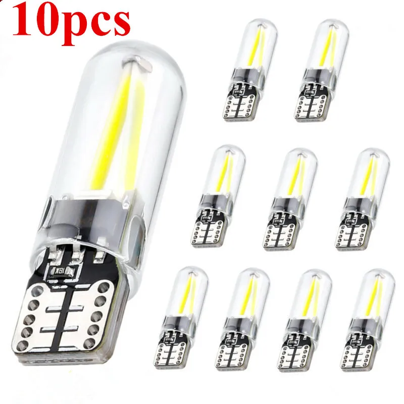 10 шт. светодиодный светодиодные лампочки T10 W5W COB светодиоды с CANBUS LED яркая