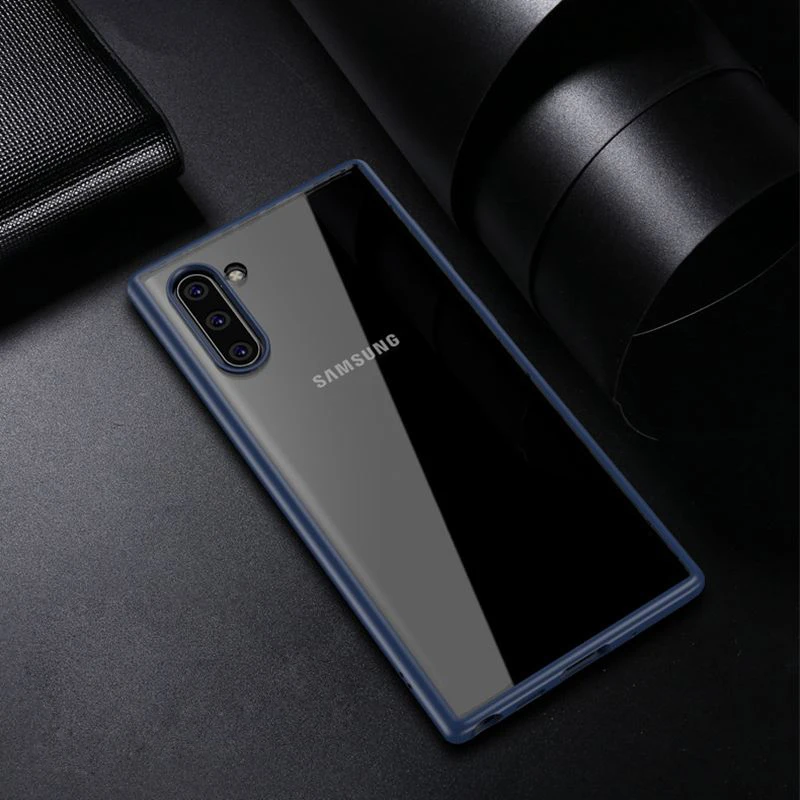 Glossy Blue Чехол для samsung Note 10 Plus, прозрачный чехол для samsung Galaxy Note 10 Note 10 Pro, силиконовый Жесткий чехол для телефона, Ультратонкий чехол - Цвет: Glossy Blue