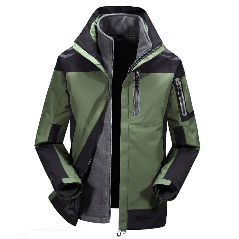 Mannen Nieuwe Winter Thermische Warm 3 In 1 Jas Trekking Camping Klimmen Skiën Wandelen Vissen Outdoor Jas Waterdicht Plus Size 4XL Mannen Nieuwe Winter Thermische Warm 3 In 1 Jas Trekking Camping Klimmen Skiën Wandelen Vissen Outdoor Jas Waterdicht Plus Size 4XL