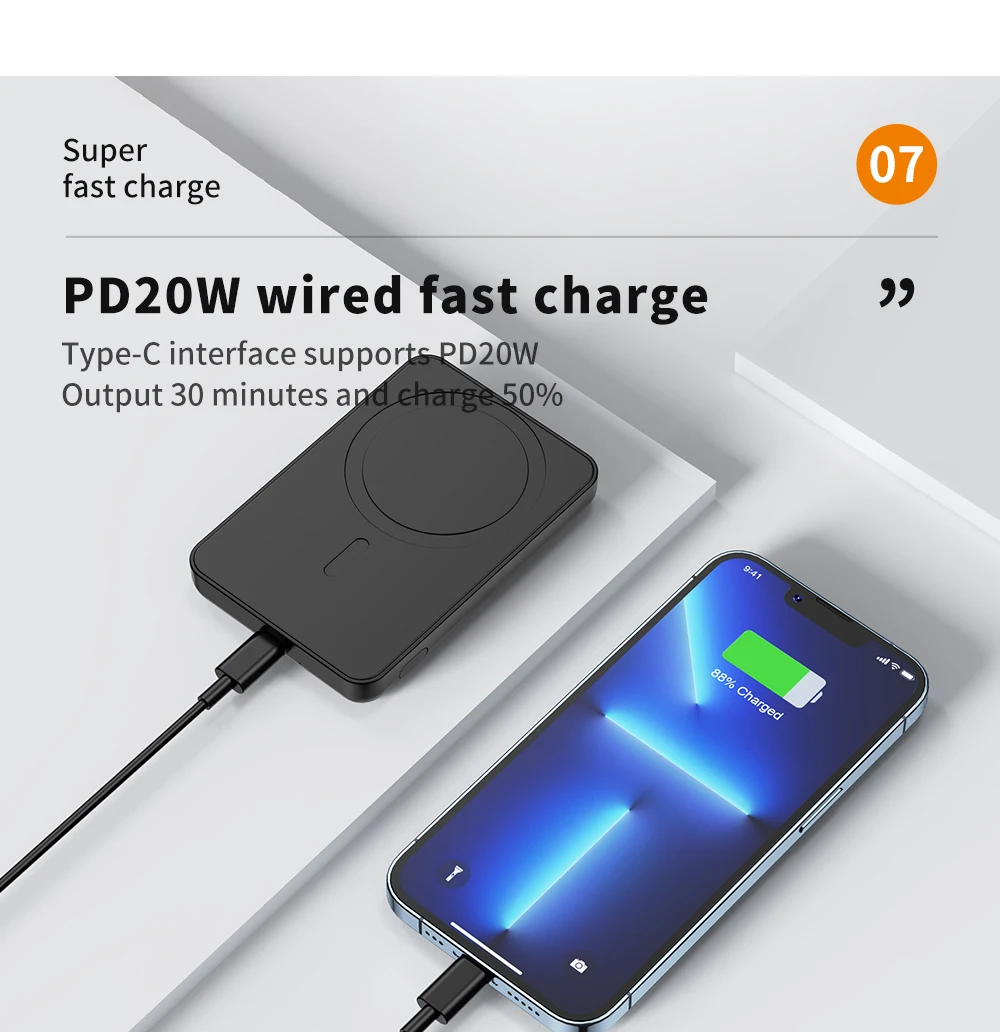 pocket power bank 15W Fast Wireless Charger 4 in 1 Magnetic Charging Power Bank For iPhone 13 12 11 Pro Max Apple Watch SE 6 5 4 AirPods powerbank top power bank