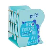 Металлический выдвижной держатель для книг с динозавром