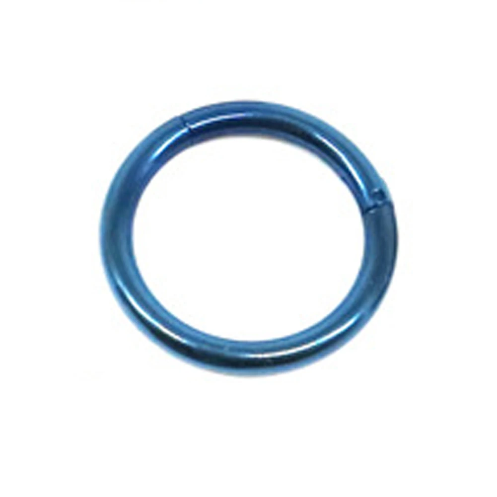 1 шт. G23 титановый шарнирный сегмент кольцо для носа 16 г и 14 г соска кликер шпилька для уха Спираль пирсинг губ унисекс модные украшения - Окраска металла: Blue