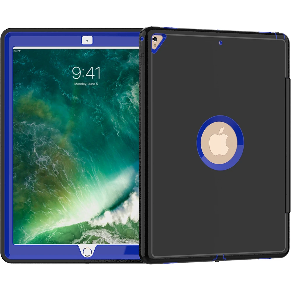 Чехол для планшета для iPad Pro 12,9, умный чехол с функцией автоматического сна и пробуждения, противоударный сверхмощный чехол-подставка для iPad Pro 12,9 чехол - Цвет: Dark Blue