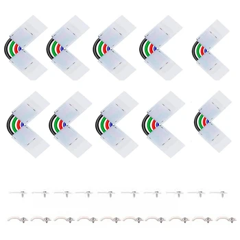 

4Pin 90-180 Degree Angle L Shape RGB LED Lighting Light Strip Connector With Clips Plastic Easy Install Corners Home Adjustable