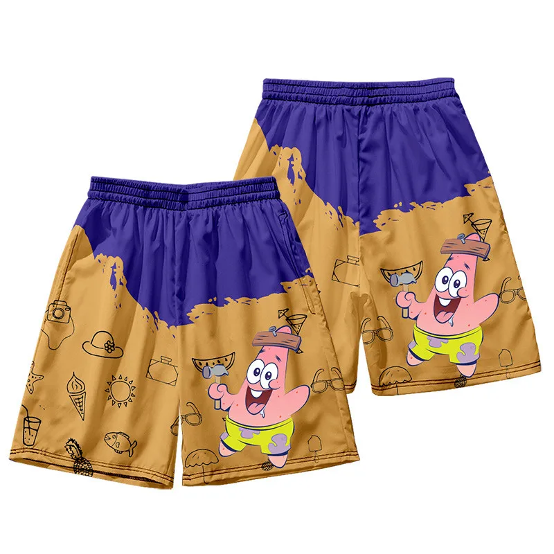 3D Anime Patrick Star Board Shorts Swimming Trunks Summer New Quick Dry Beach Swimming Shorts Men Hip Hop Short Pants Beach under armour shorts Shorts