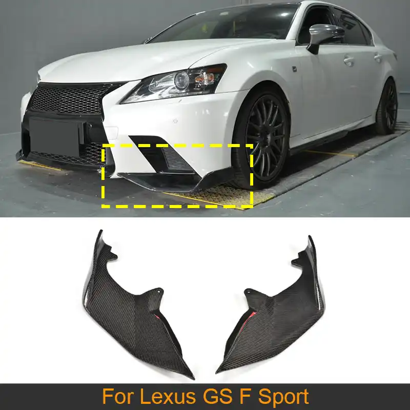 Coche Separadores De Parachoques Delantero Para Lexus Gs F Deporte Sedan De 4 Puertas Gs350 12 15 Frente Alerones De Parachoques Delantal Divisores De Fibra De Carbono Spoiler Splitter Front Bumpercarbon Fiber Front Bumper