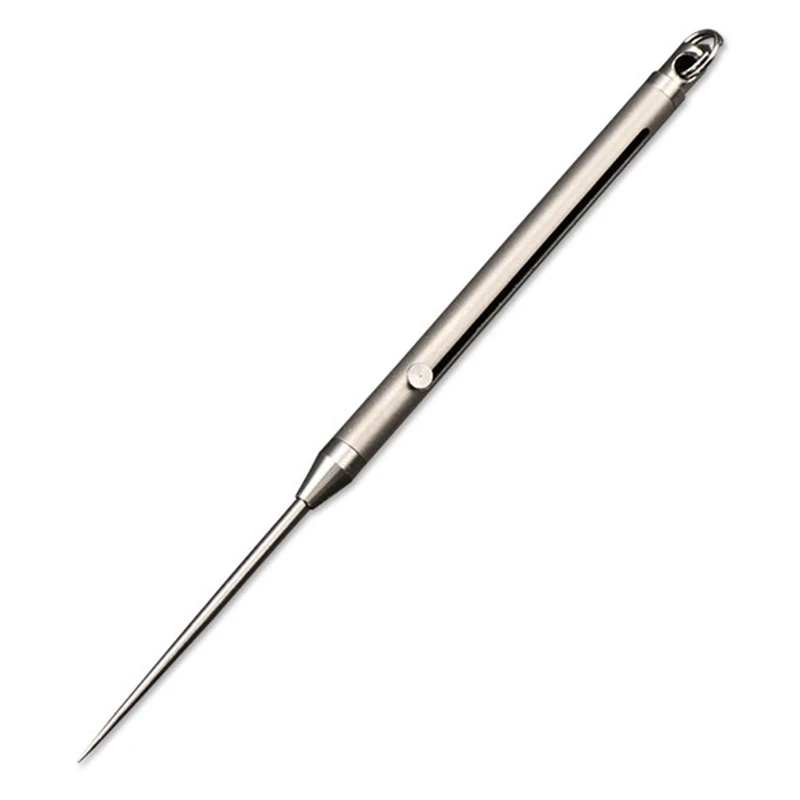 

Quality Titanium Alloy Outdoor Edc Push-Pull Spring Design Toothpick Holder with Toothpick Holder Ultra Light Portable Multi-F
