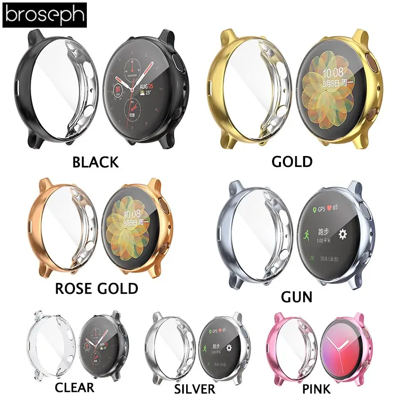 

Screen Protector Case for Samsung Galaxy Watch Active 2 Cases Full Cover Protective Shell Silicone Case Cover Watch Accessories