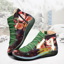 SAGACE/популярные модели; женские рождественские кружевные повседневные ботинки с круглым носком и боковой молнией; новые милые женские ботинки; горячая распродажа