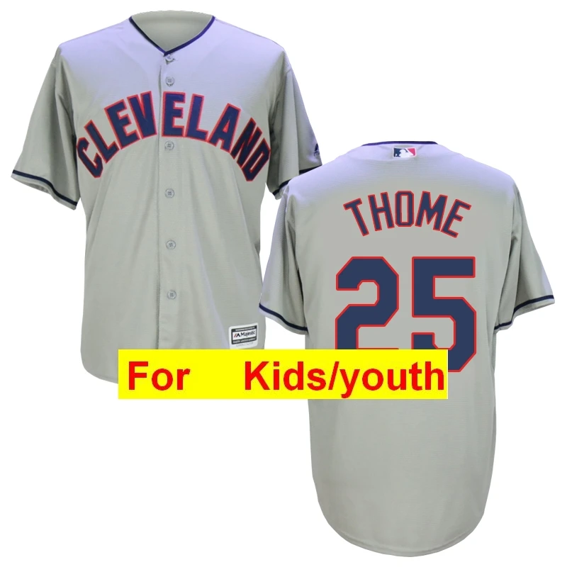 Молодежный Кливленд Франсиско Линдор Jim Thome Corey Kluber Jason Kipnis FLEX& Cool базовый плеер Джерси - Цвет: Зеленый