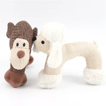 

Aapet 1pc Pet Vocal Toy Plush Animal Shape Dumbbell Sounding Dog Toy Bite-resistant Soft Game For Dog Teeth Cleaning Accessories