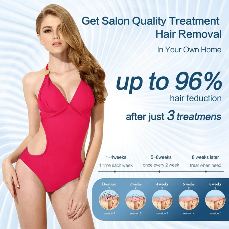Electric Hair Removal Instrument Bikini Permanent Hair Removal for Women Integrated WPL ICE Cool Facial Beauty 500,000 Flashes H