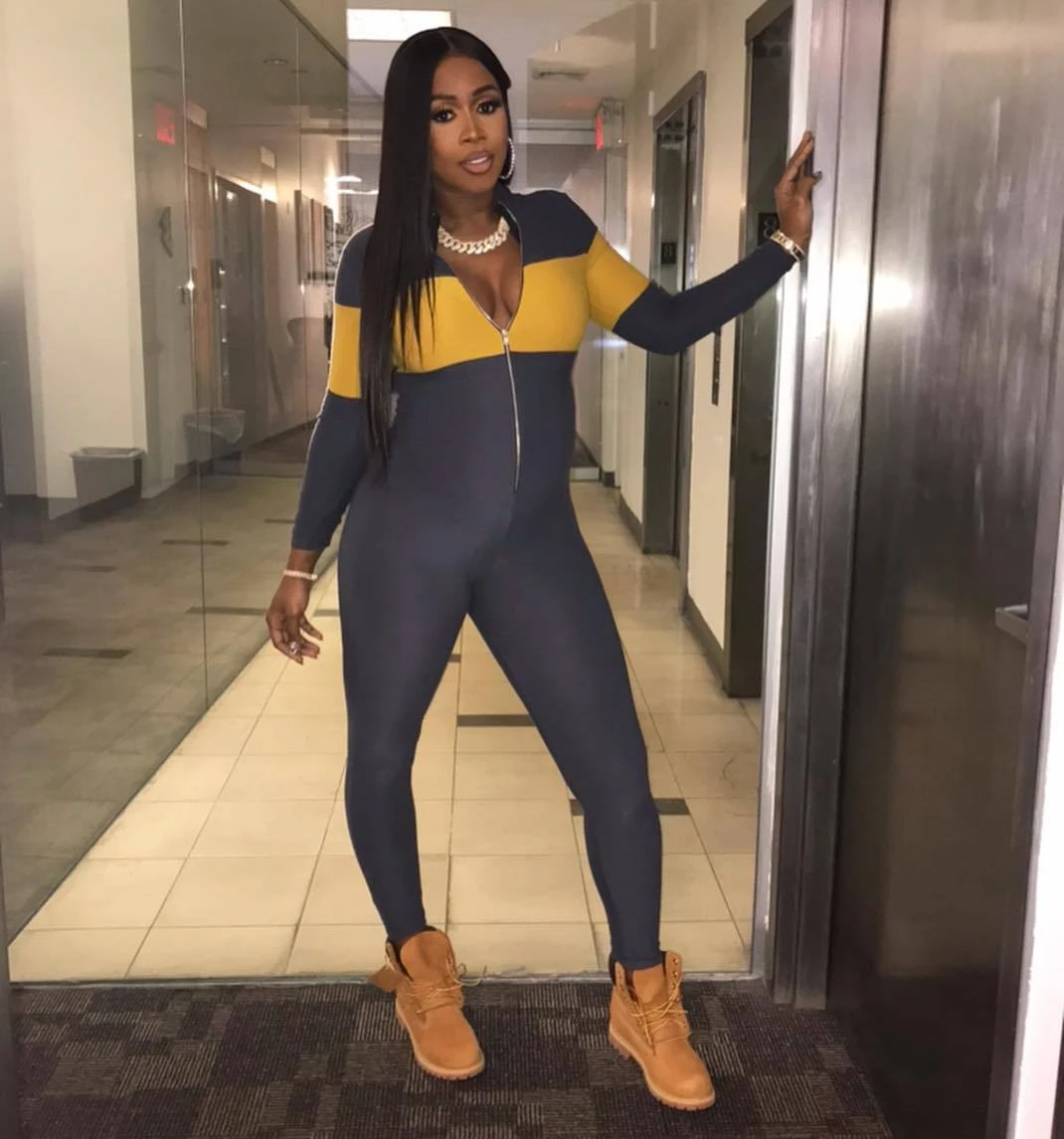 One Piece Outfit Tracksuit Jumpsuit Zip Up Romper Tight Overalls Female Leggings Workout Sport Suit Jumper Suit Feminino Aliexpress