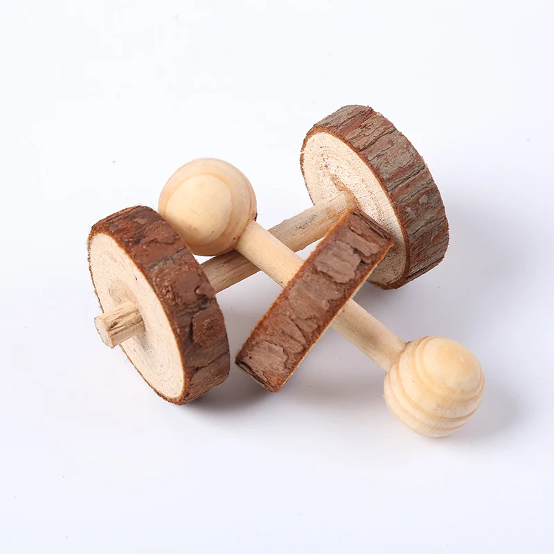 Natural Wooden Pet Rabbits Hamsters Rat Chew Exercise Toy Pet Supplies Gift