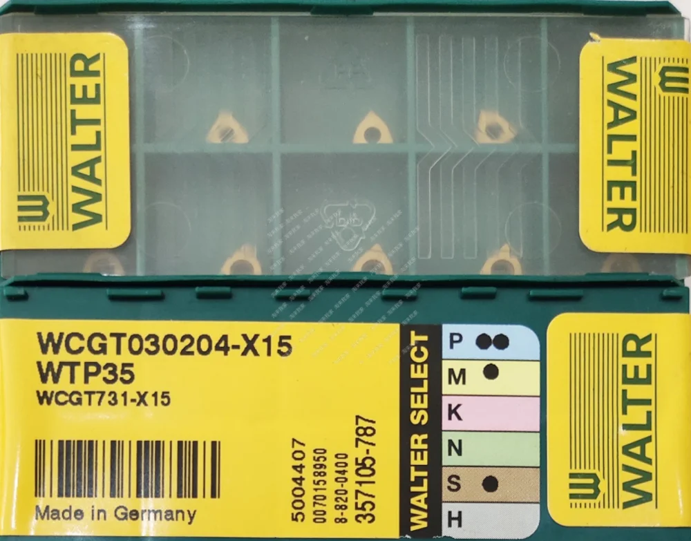 10 шт WALTER карбидные вставки WCGT030204-X15 WTP35