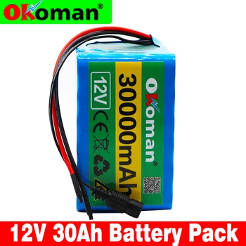 

12V 30Ah 3S12P 12.6V 30000mAh High-power Lithium Battery Pack for Inverter Xenon Lamp Solar Street Light Sightseeing Car