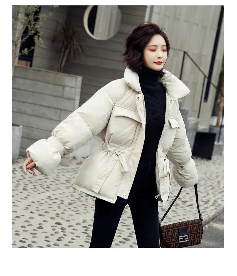 Повседневная Женская куртка с хлопковой подкладкой, короткая Осенняя зимняя стеганая куртка, женские зимние пальто с капюшоном, женские парки, пуховик