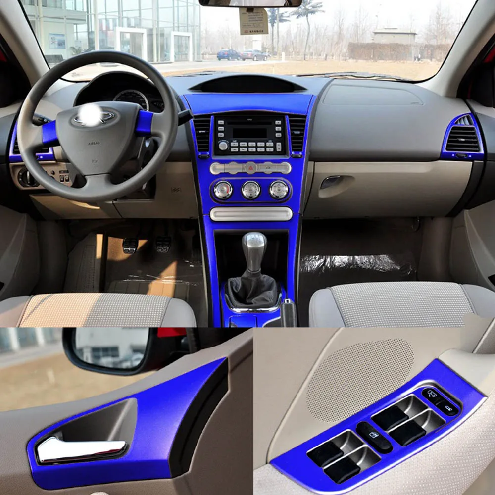 

Наклейка из углеродного волокна 5D для салона автомобиля Chery M11 2009-2010, внутренняя Центральная панель управления, дверная ручка, аксессуары для укладки