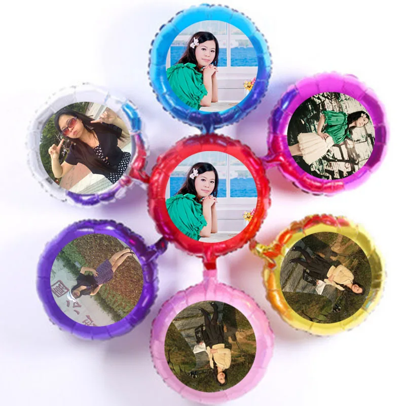 Пользовательские многоцветные фото/логотип/текст дизайн печать 18 дюймов воздушные шары надувные из фольги Свадьба/День рождения поставки 1 шт