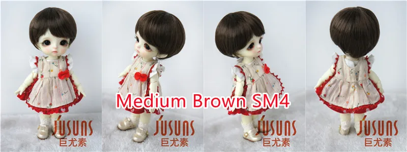 1/12 1/8 OB11 Doll Wigs D28053 3-4inch 4-5inch 5-6inch Enfant Cut Synthetic Mohair BJD Hair Lati Yellow &White Tiny Accessories
