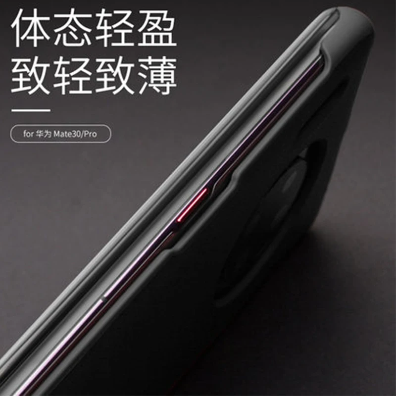 QIALINO Smart Phone Case for Huawei Mate 30 Pro Case Genuine Leather Cover Window View Skin for Huawei Mate 30 Mate30 Flip Shell