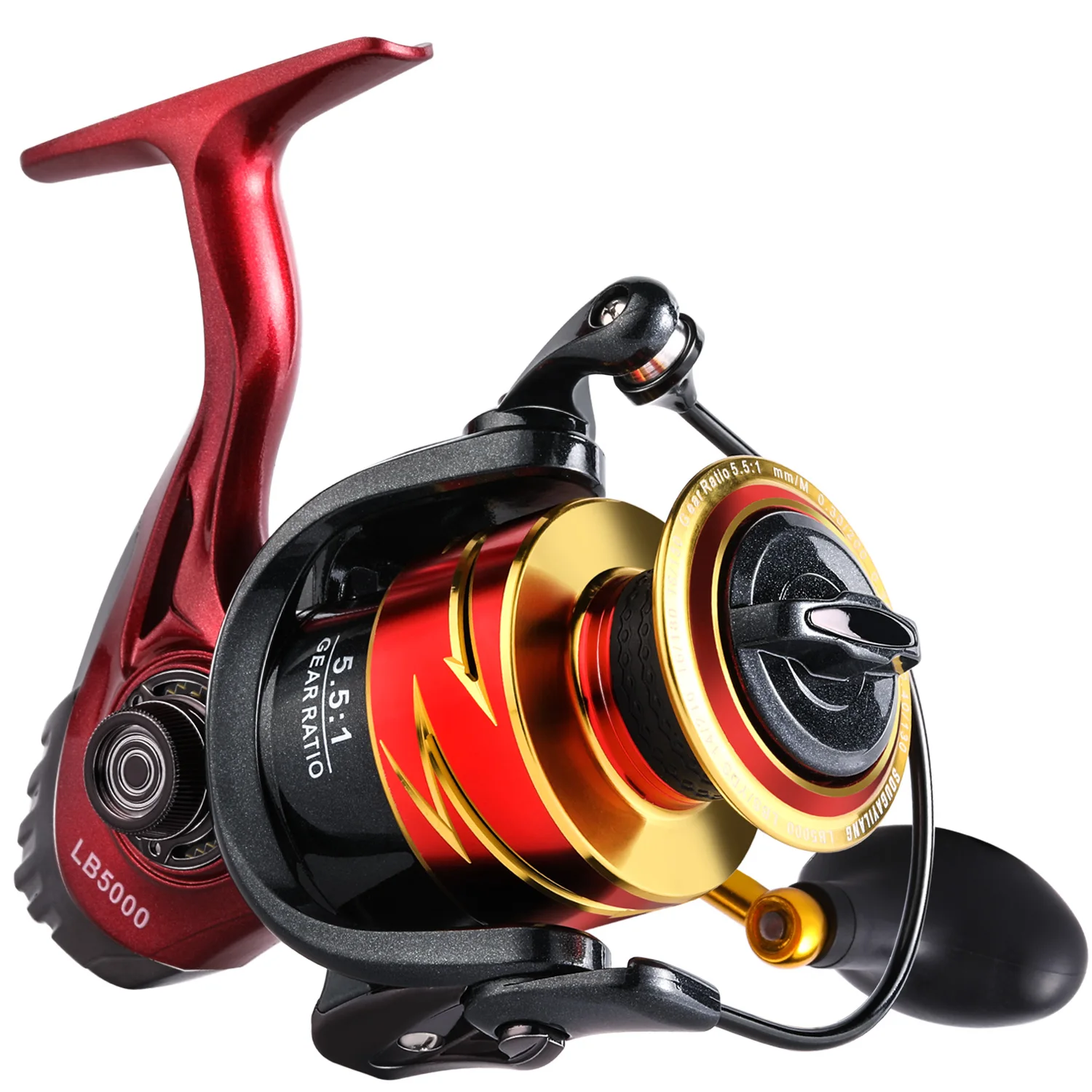 Sougayilang 1000-5000 Size Metal Fishing Reel 12+1BB 5.5:1 Spinning F