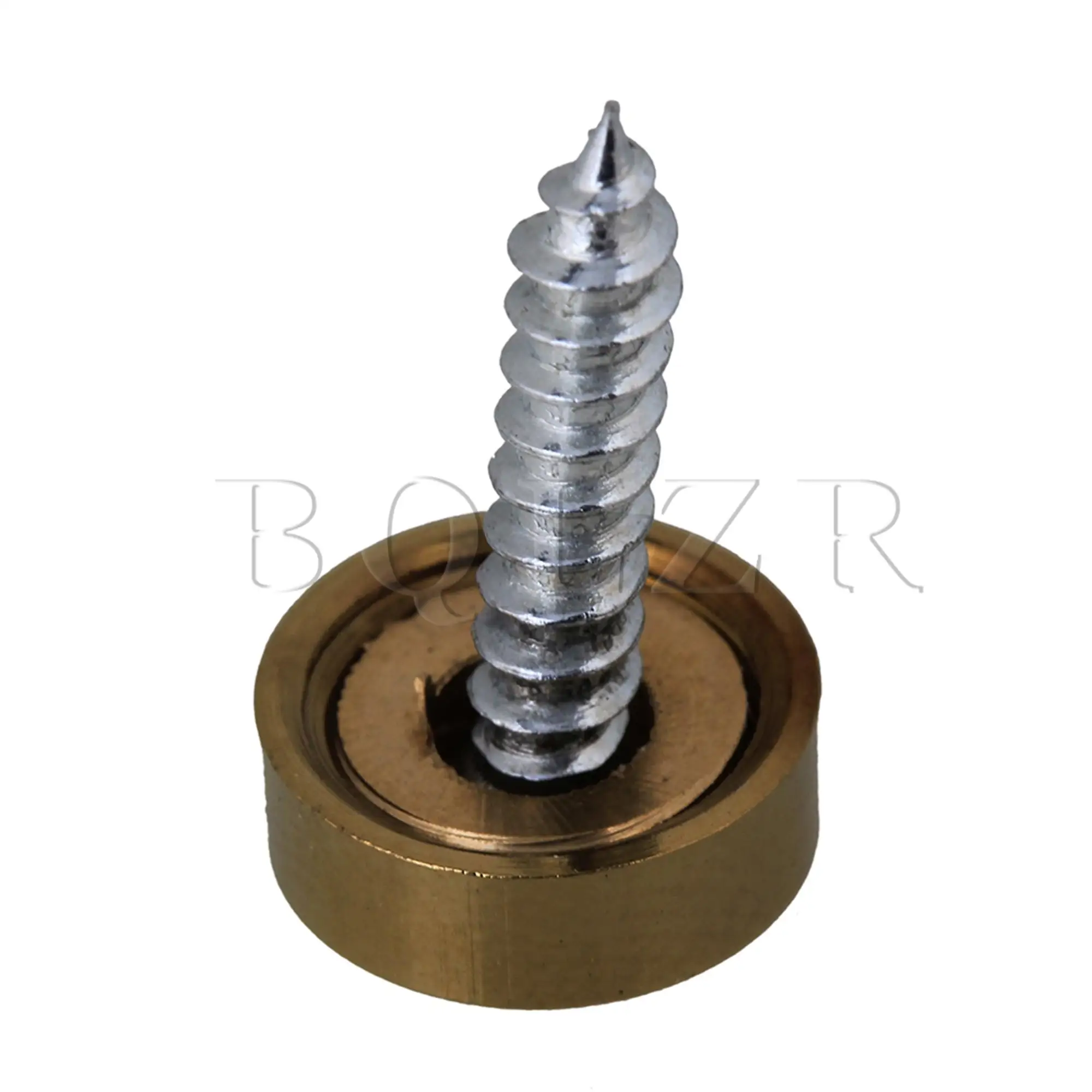 BQLZR 16pcs 9.3mm Dia Furniture Decorative Copper Golden Cap Nails for Table Mirror Cap Nail