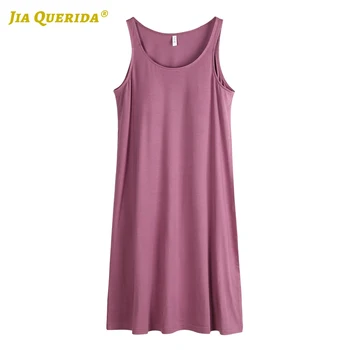 

New Sleeveless Night Gown Fashion Style Summer Sleeveless Night Gown Nighties for Woman Home Dress Long Shirt Soft Night Wear