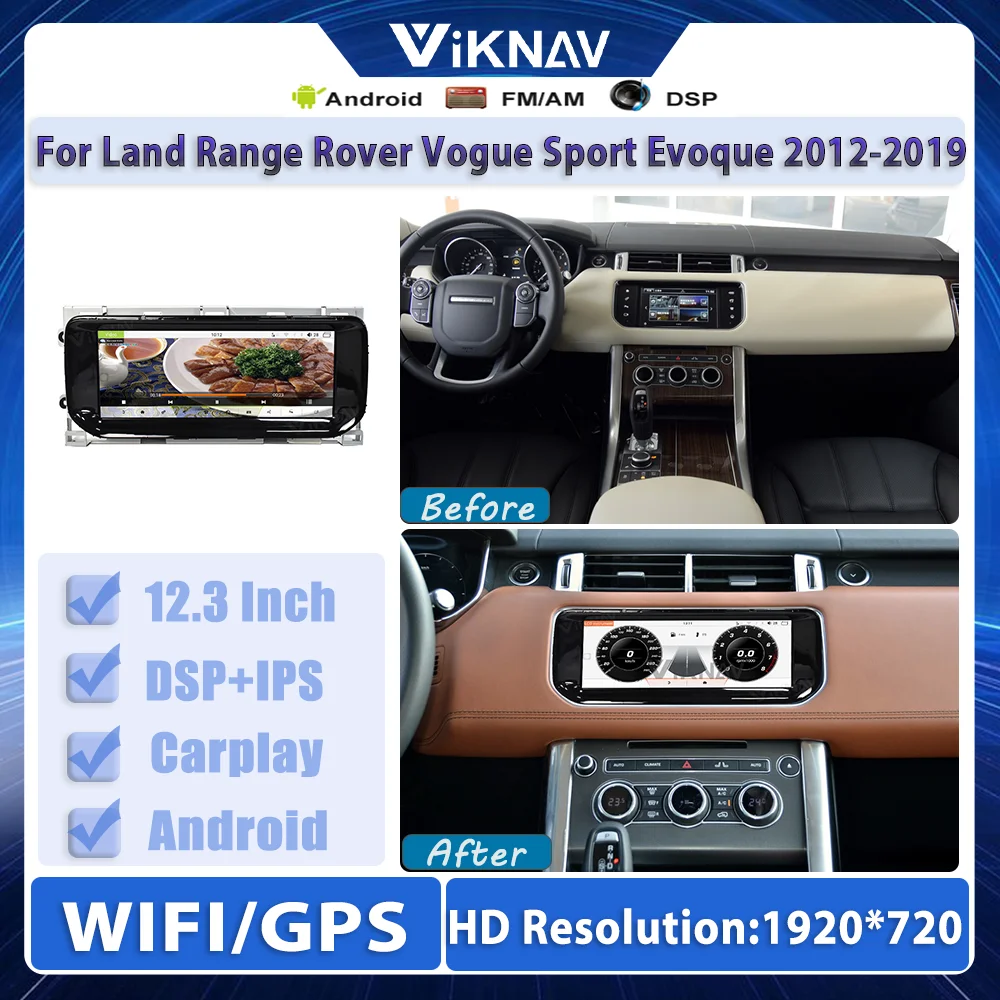 

10.25 inch Android for Land Range Rover Vogue Sport Evoque 2012-2019 Car GPS navigation multimedia video player 2din