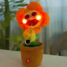 Творческий Электрический солнце чарующий цветок пение танцы игра саксофон моделирование Подсолнух Плюшевые игрушки Дети подарки на день рождения