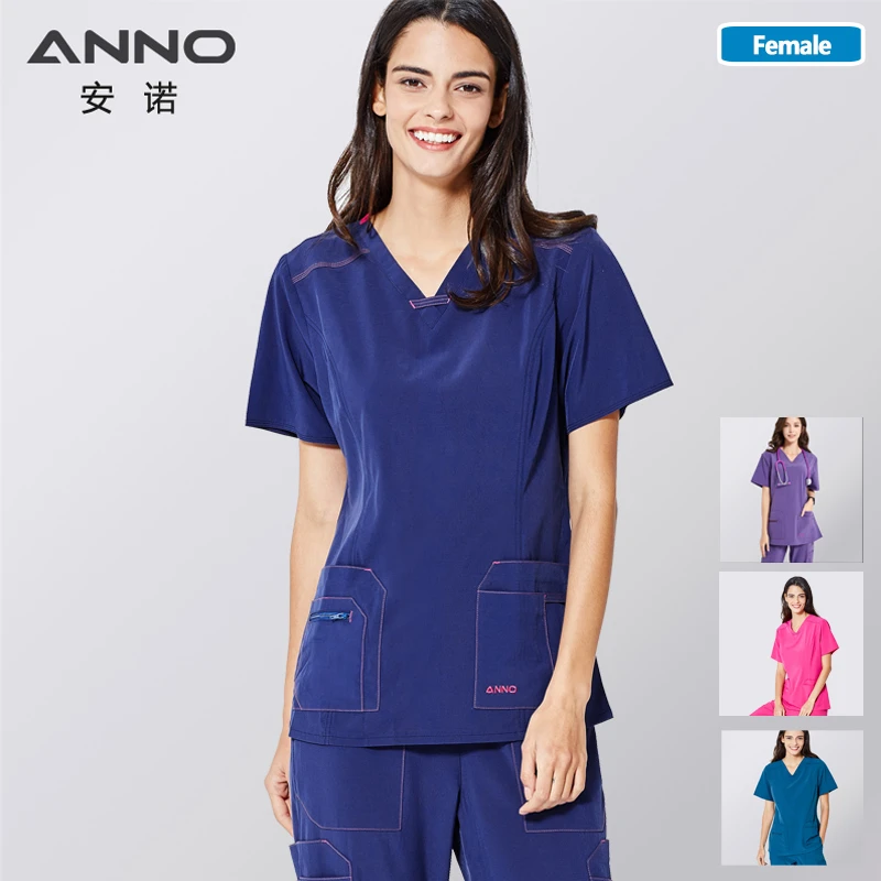 entrada rotación mezcla ANNO Conjunto de pelo antiadherente, uniforme de enfermera de elasticidad,  vestido de enfermería ajustado, ropa para el personal del Hospital de  mascotas, ropa de trabajo veterinaria|Sets de limpieza| - AliExpress