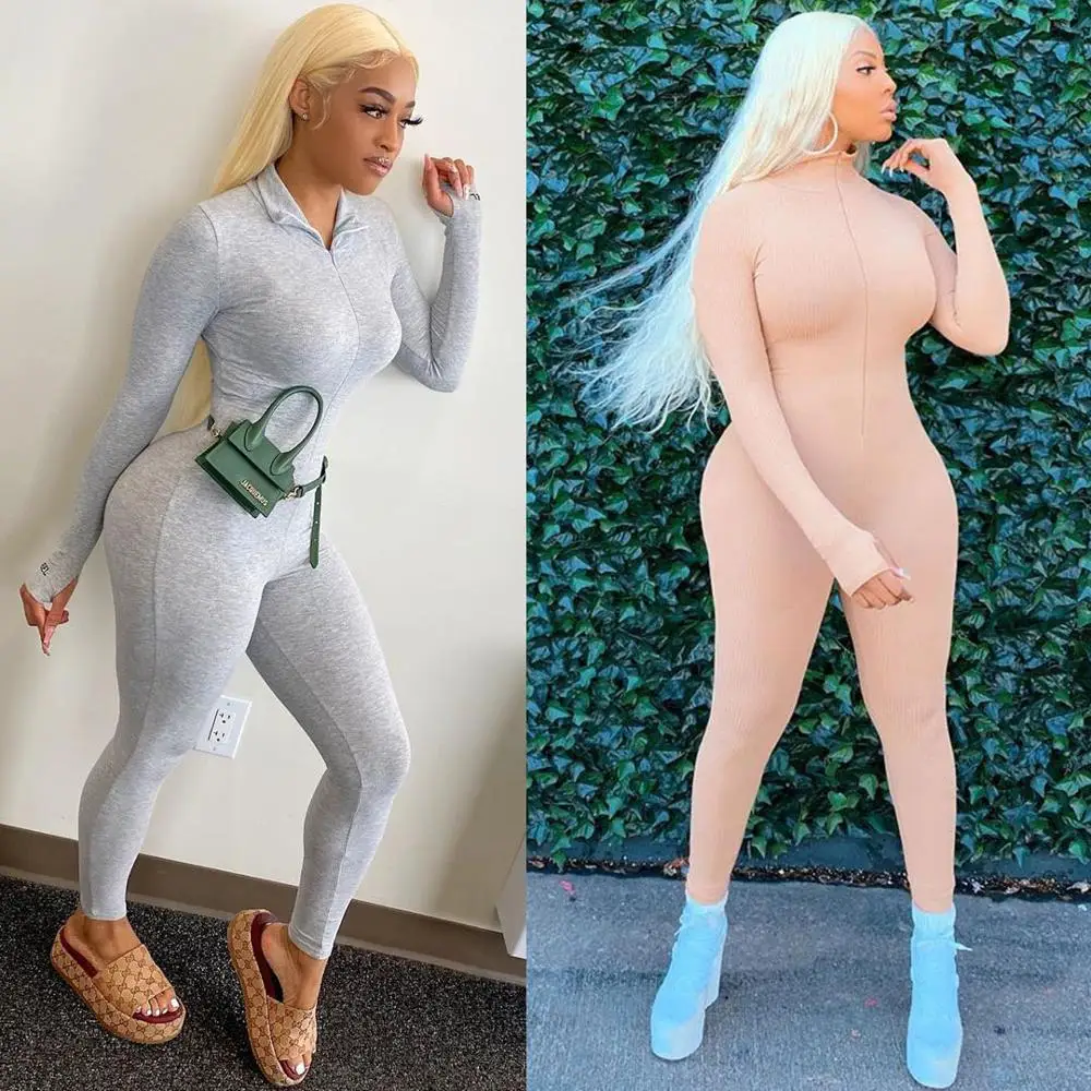 BKLD Rompers Womens Jumpsuit Fashion Fitness Skinny Overalls Streetwear Ladies Casual One Piece Jumpsuits Women Clothes 2023