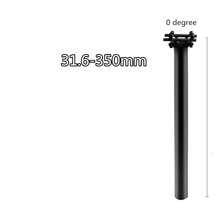 0 Degree 31.6-350mm Велосипедов полностью карбоновый Подседельный штырь для горного велосипеда MTB горный велосипед углерода подседельный штырь на подседельную трубу рамы 27,2/30,8/31,6*350/400 мм Запчасти для велосипедов - Цвет: 0 Degree 31.6-350mm