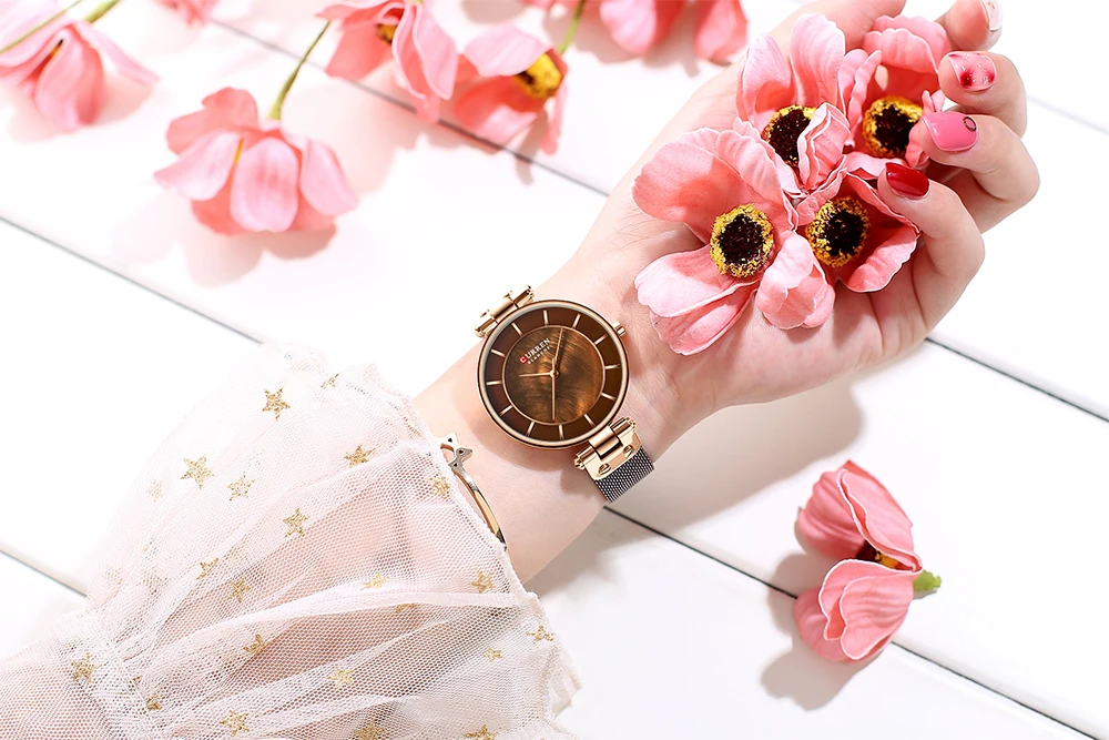 Relogio Feminino CURREN часы женские роскошные Брендовые женские кварцевые наручные часы кожаные водонепроницаемые часы Reloj Mujer Часы для девочек